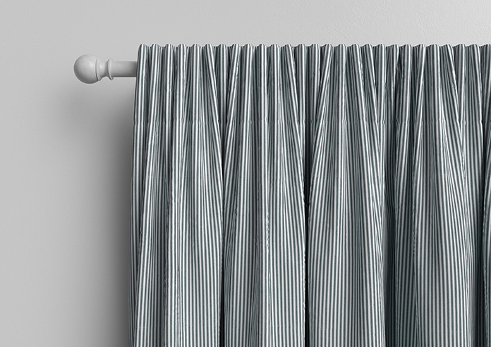 Nautical Stripes, Salt Black - Made to Measure Curtains - Image 10